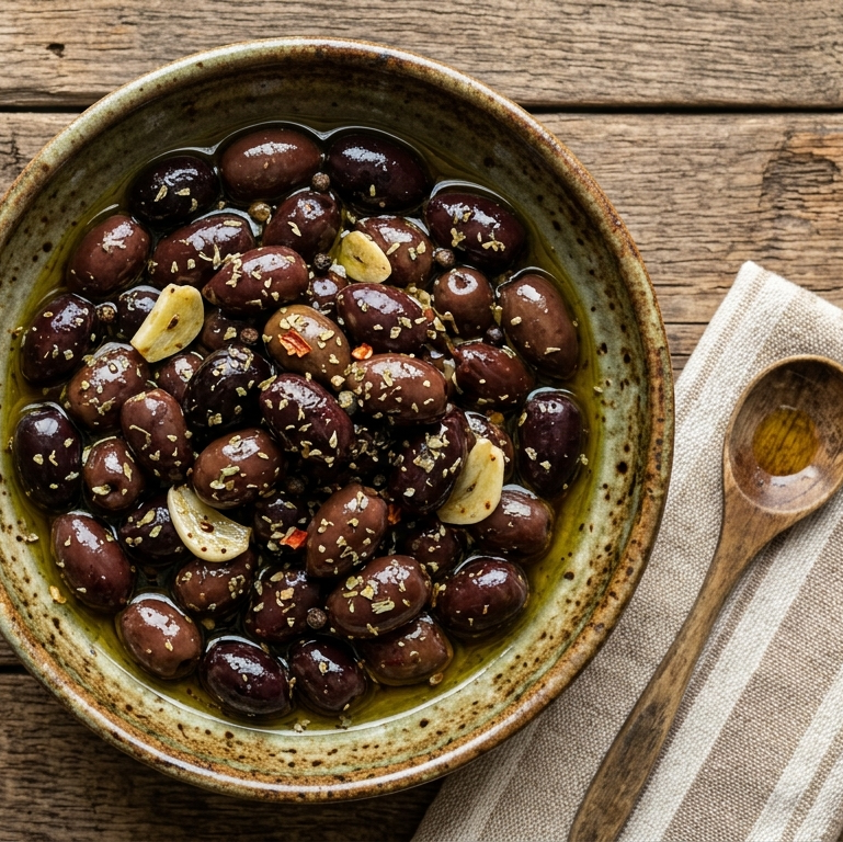 Olive Nere Condite Sott'Olio